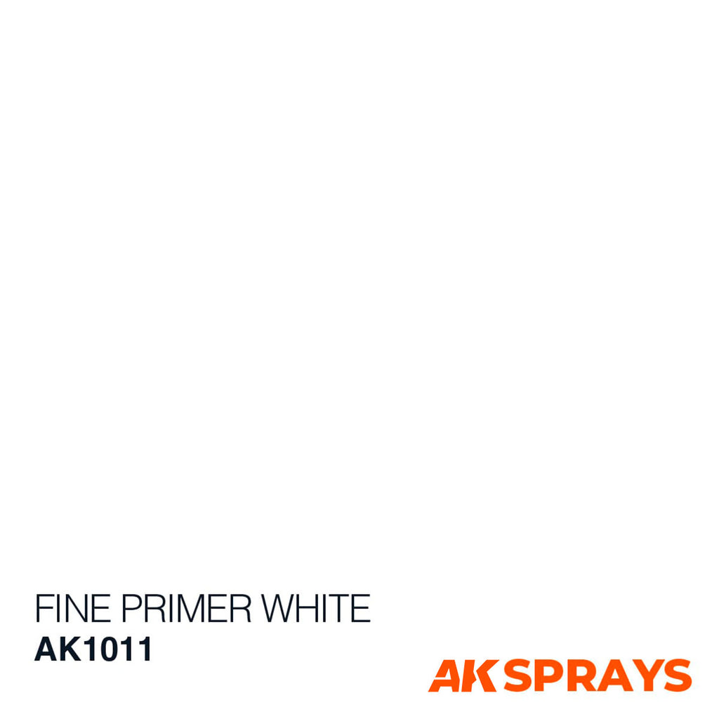 Fine Primer White Spray är grundfärgen med stark vidhäftning för akryl färger som fäster lika bra på plast som metall - Draklunden