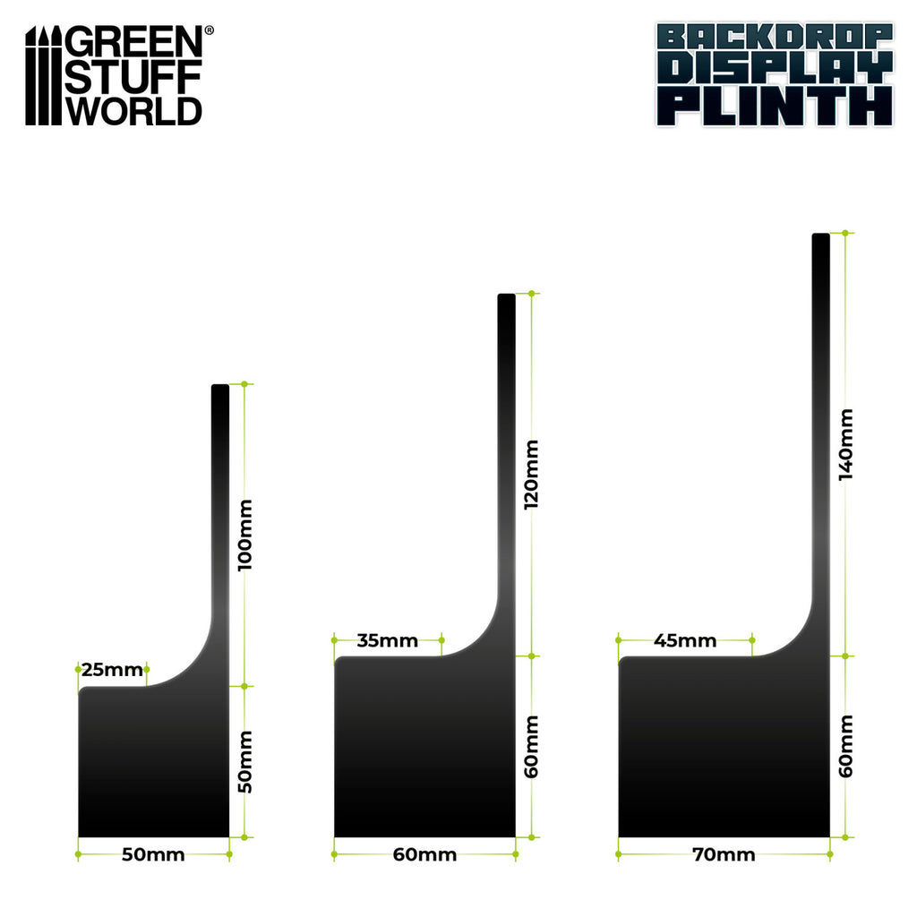 Flera olika storlekar av displaybaser för att ställa ut dina miniatyrer och warhammer - Draklunden