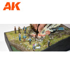 Stenar för att bygga diorama och spel miljöer som är gråa och lite större sten - Draklunden