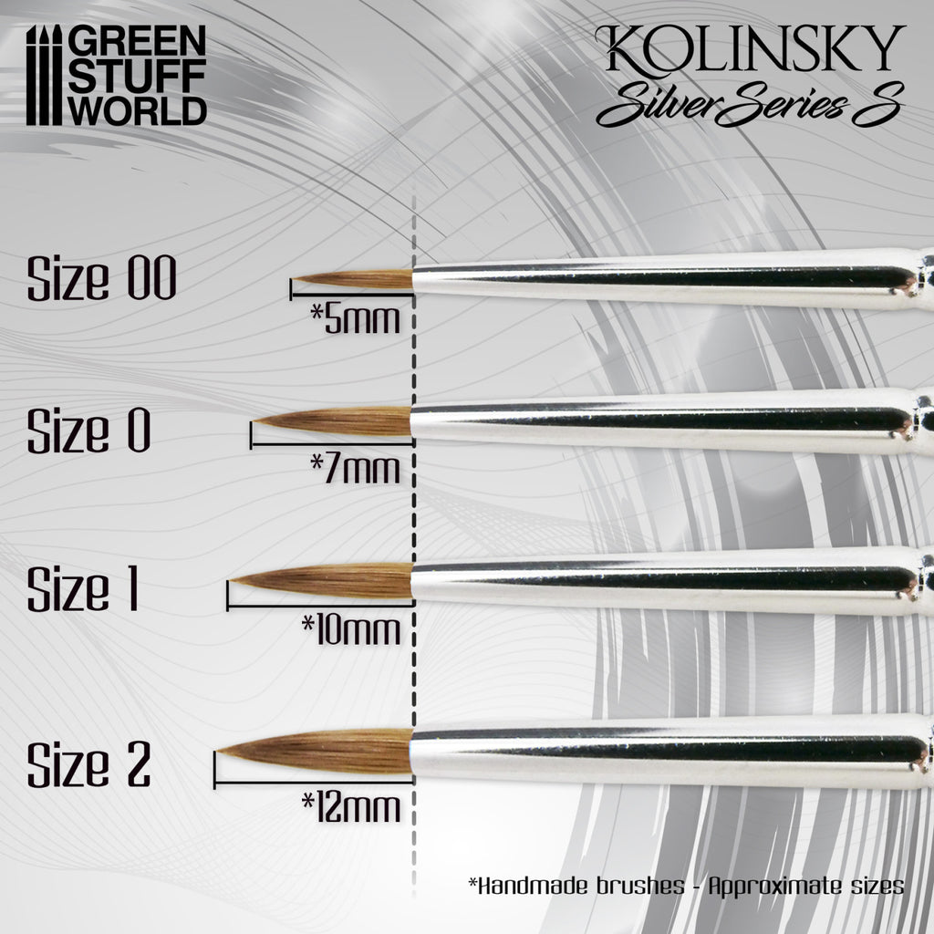 Kolinsky Brush Silver Series S – Size 00