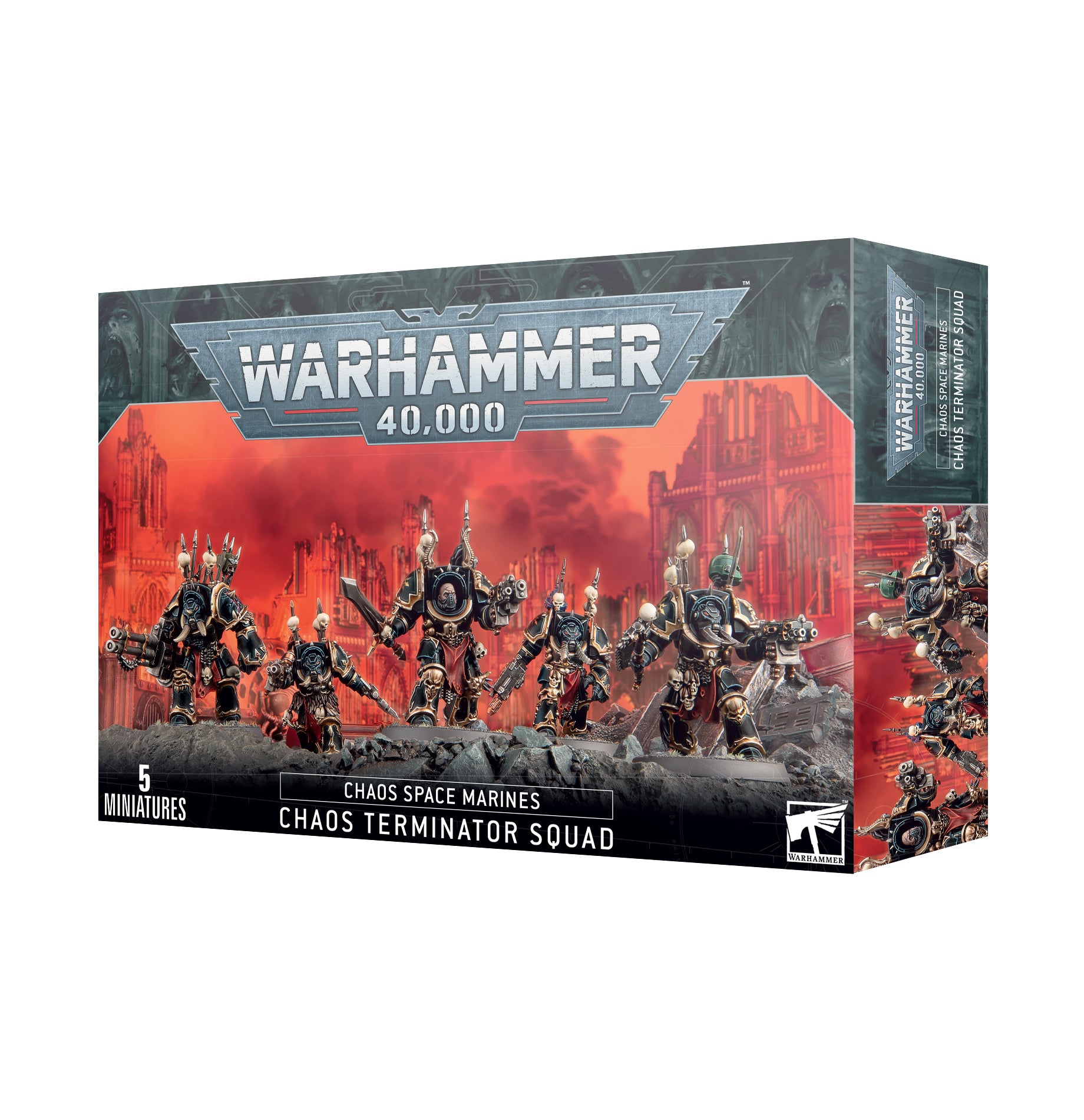 Chaos Space Marines Terminators är de hårdaste och tuffaste gubbarna på fältet. Bygg och måla de till ditt lag - Draklunden