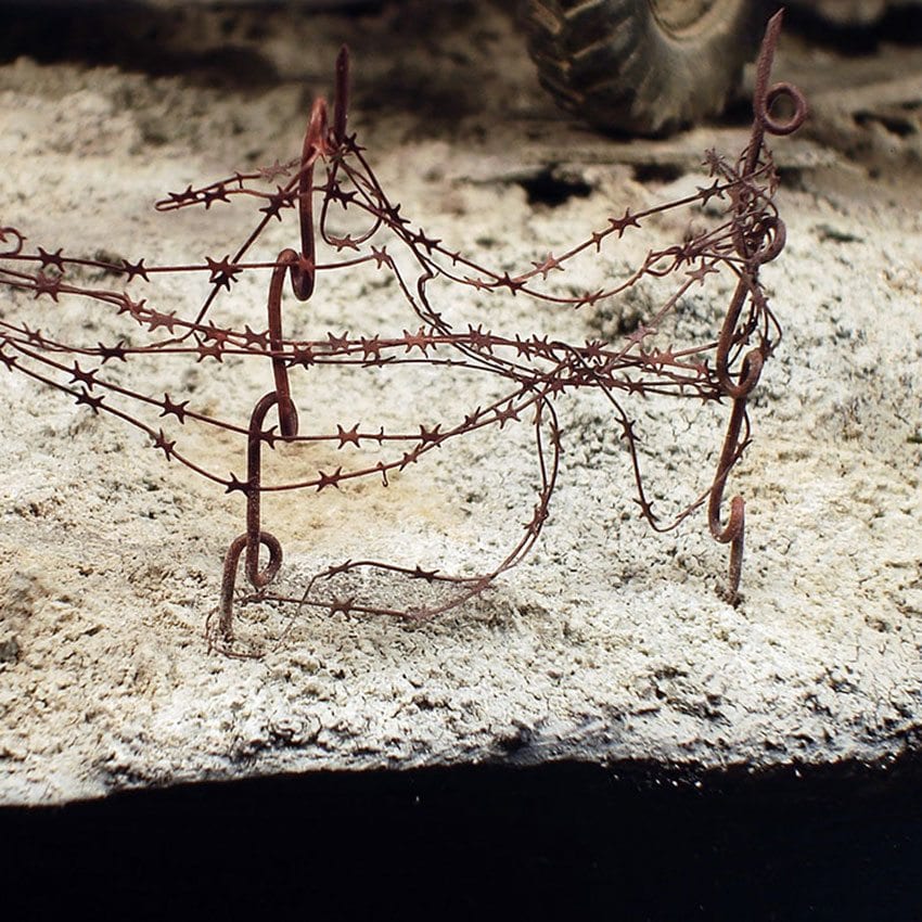 Här har torr jord textur använts från ak för att få realistiskt diorama - Draklunden