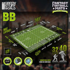 Blood Bowl spelmatta i 2 mm neopren med högupplöst tryck, integrerade dugouts och halkfri undersida för varje match - Draklunden