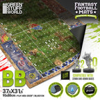 Förvandla spelbordet med en neoprenmatta för Blood Bowl och Fantasy Football som ligger plant och ger maximal spelkänsla - Draklunden