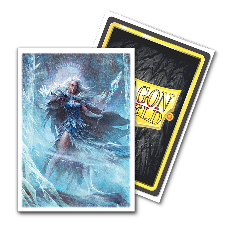 Dragon Shield Flesh and Blood med Iyslander på dessa Art Sleeves ger ett mäktigt frostigt utseende till dina Magic ch Pokemon kort - Draklunden