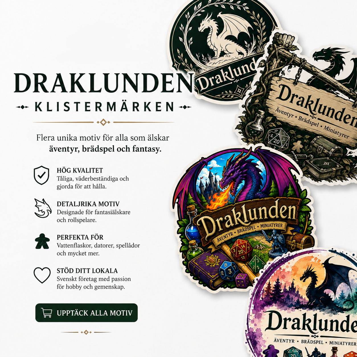 Flera olika coola klistermärken för hobby entusiaster - Draklunden