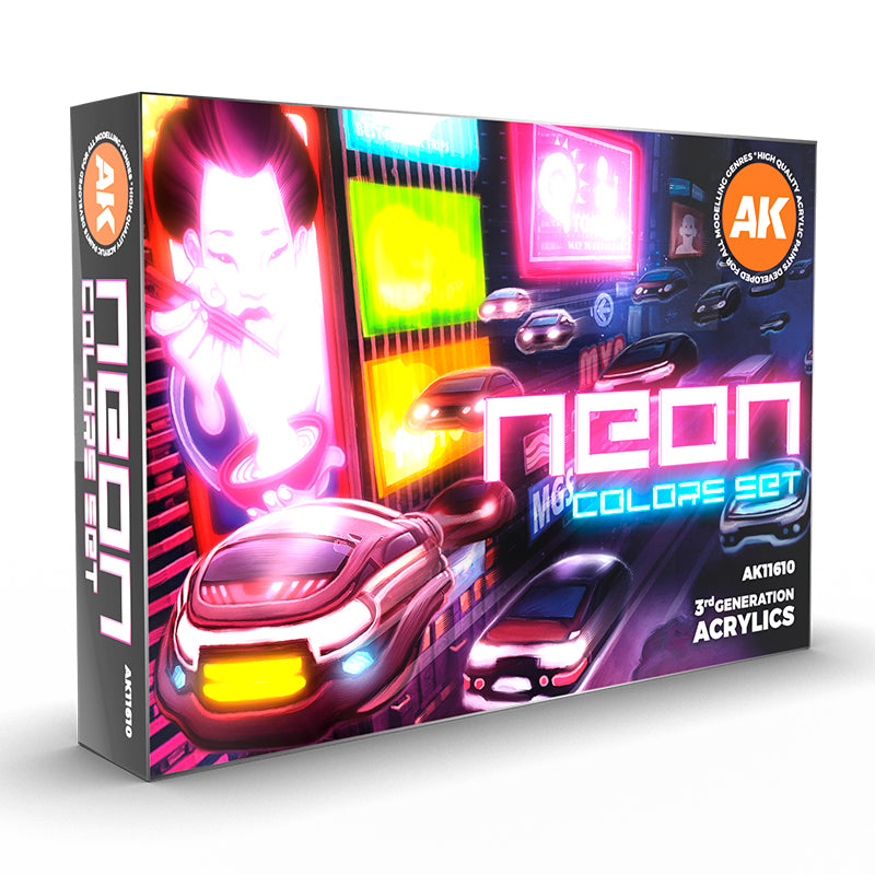 Fluorescerande neon färger från AK ger ditt diorama och figur målning en lysande look - Draklunden
