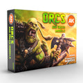 Färg paket med de viktigaste gröna nyanserna från AK interactive till figur och warhammer målning - Draklunden
