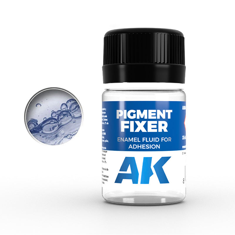 Detta typ av lim fixerar pigment och fint dam permanent till dina dioraman och baser från AK - Draklunden
