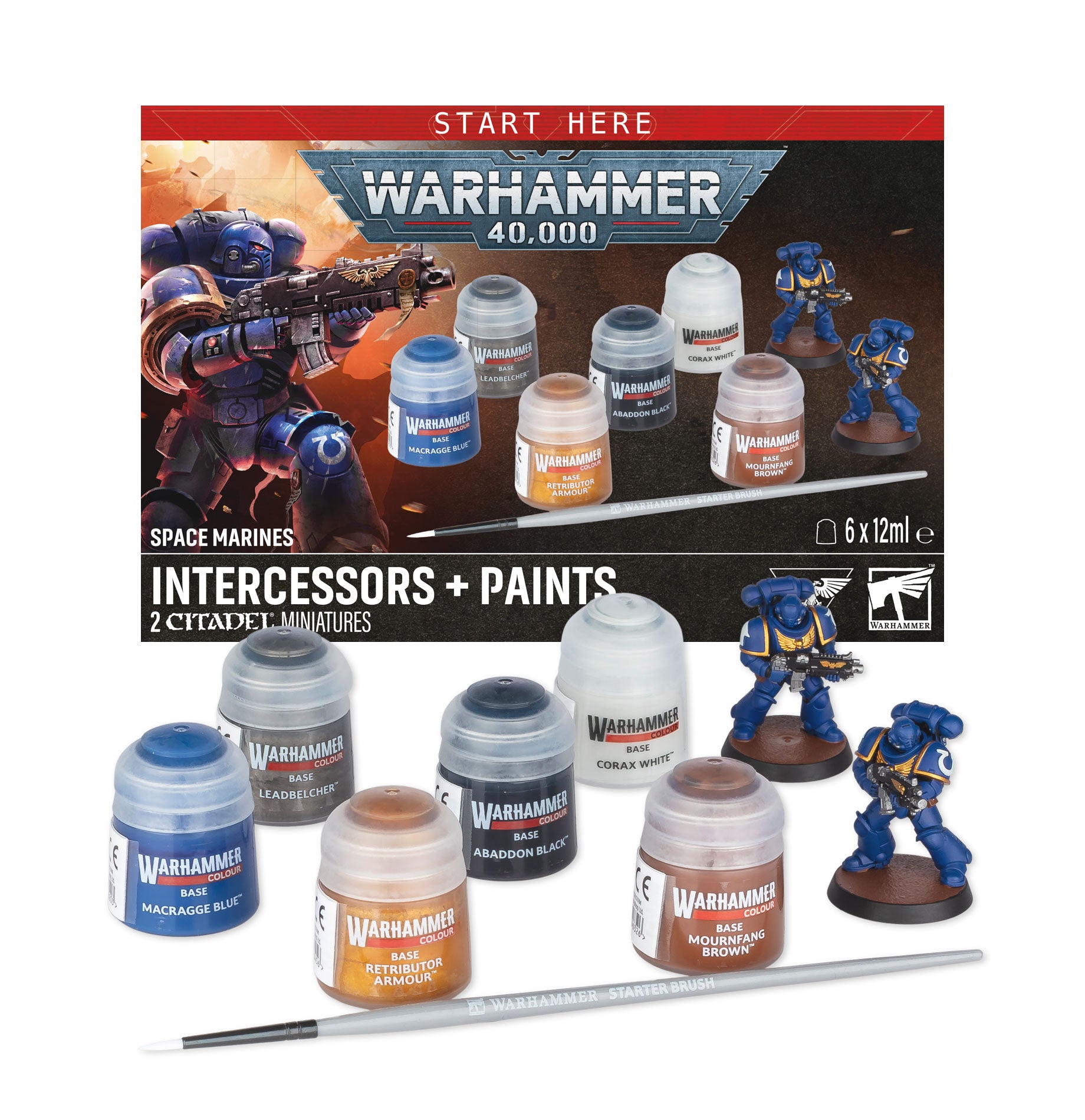 Bästa present tipset för att pröva på Warhammer 40k med detta intercessors färg paket - Draklunden