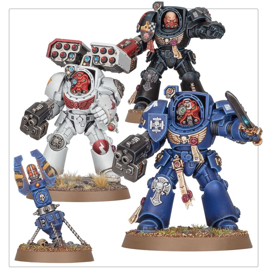 Måla modellerna i Space Marines Terminator Squad efter ditt lags färger - Draklunden