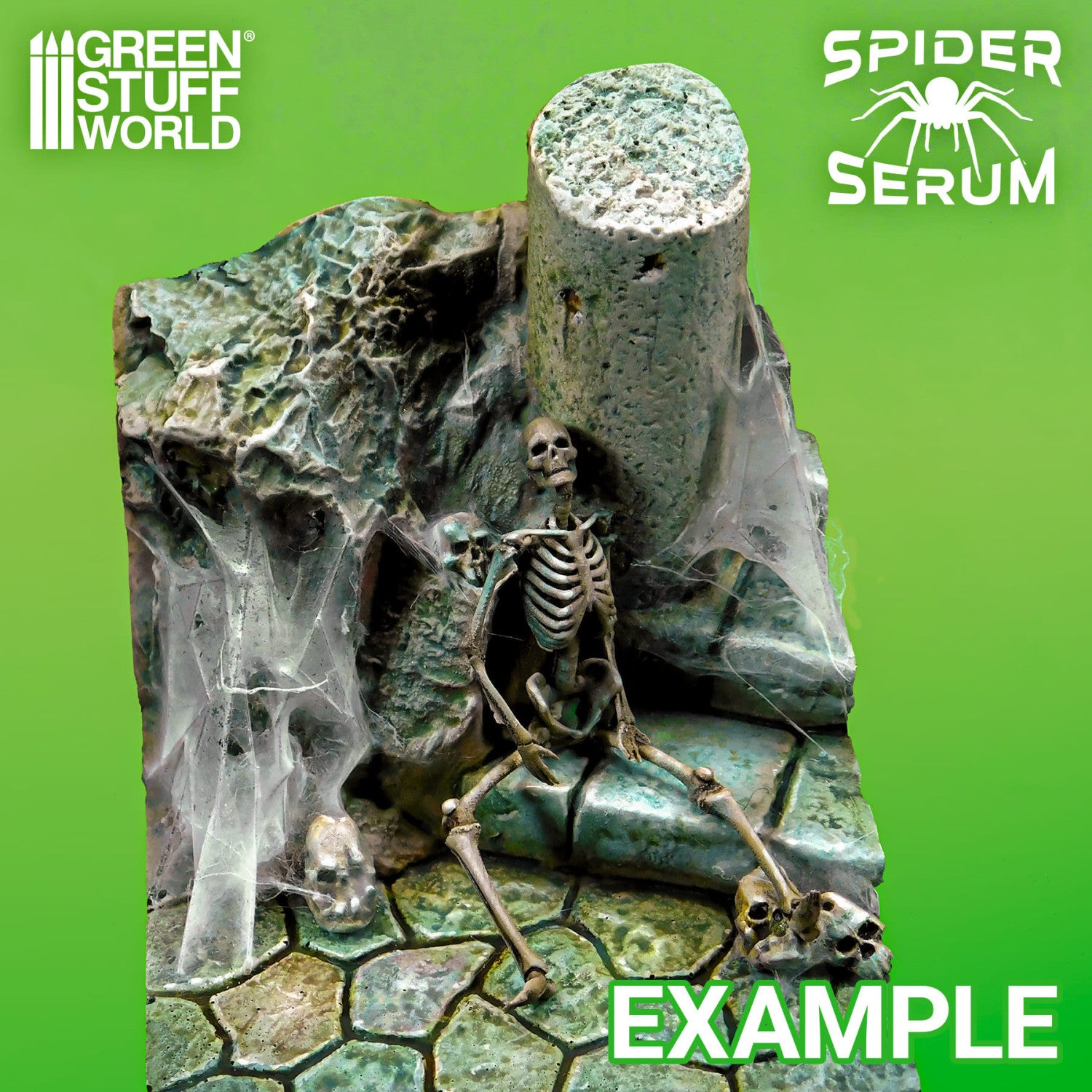 Realistiskt spindelnät för diorama - Draklunden