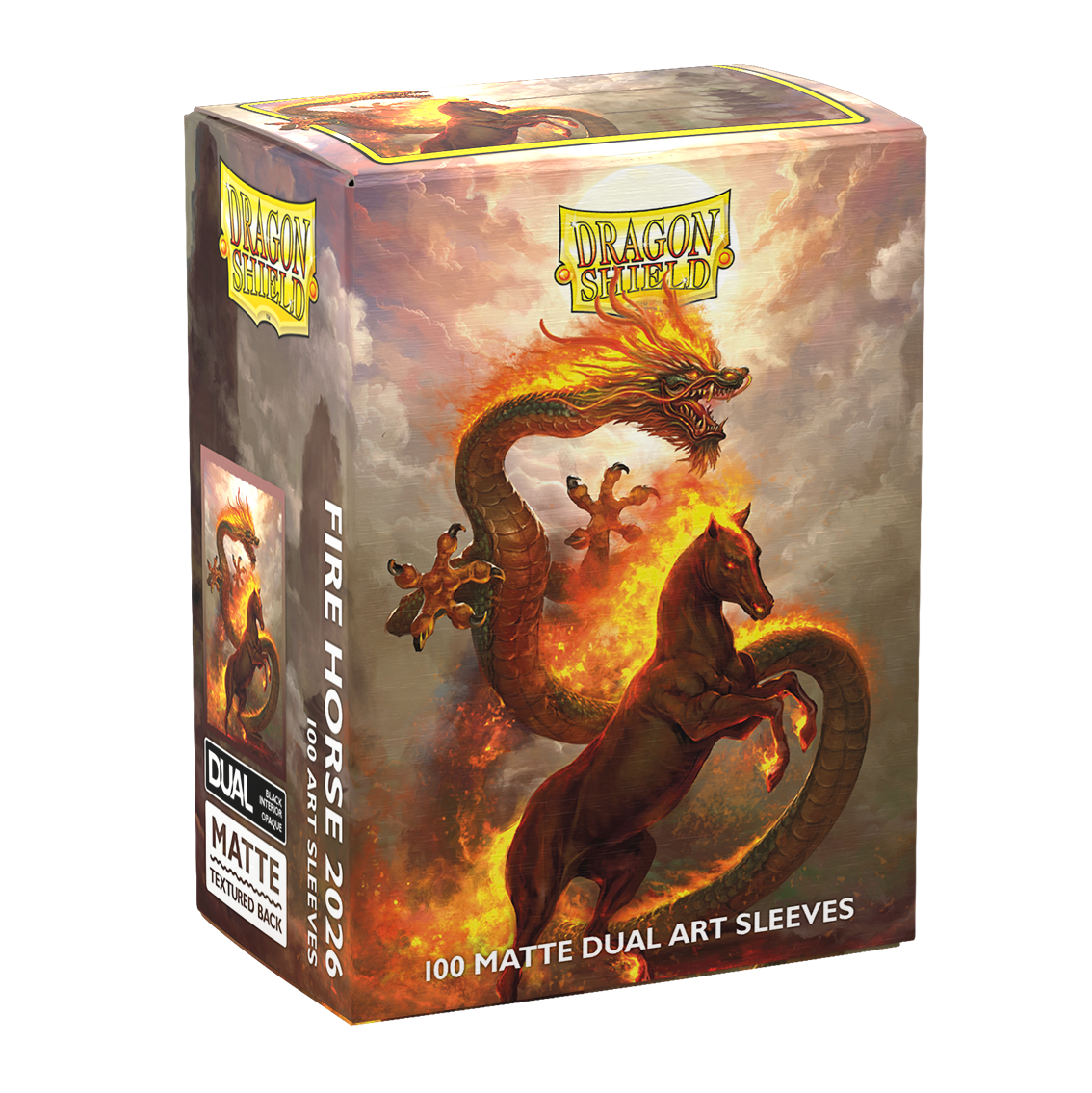 Fire Horse art sleeves från Dragon Shield ger ett mäktigt intryck på spelplanen för magic och pokemen med andra kortspel - Draklunden