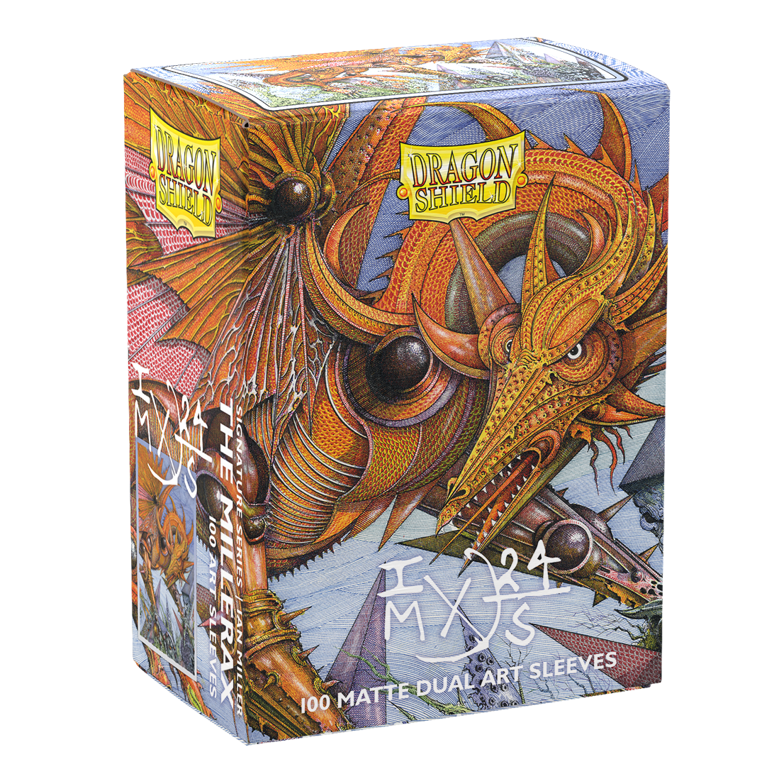 The Millerax art sleeves från Dragon Shield skyddar dina spelkort och Magic kort på ett elegant sätt - Draklunden
