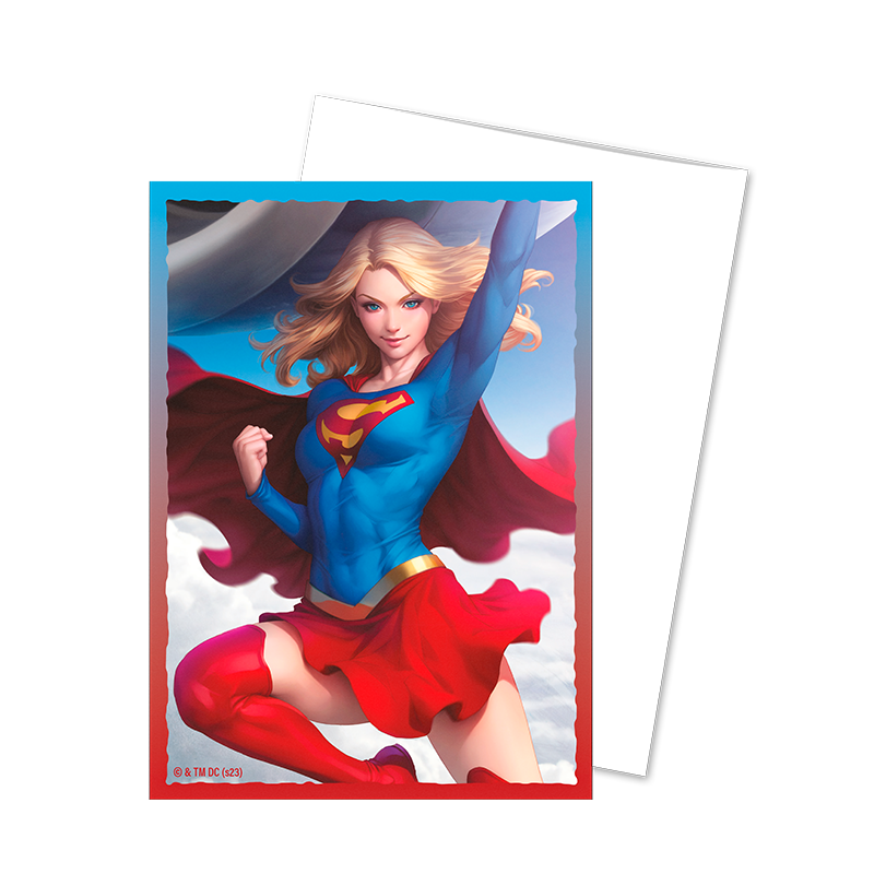 Dragon Sheild sleeves Superman Series Supergirl perfekt för magic, riftbound och pokemon kort - Draklunden