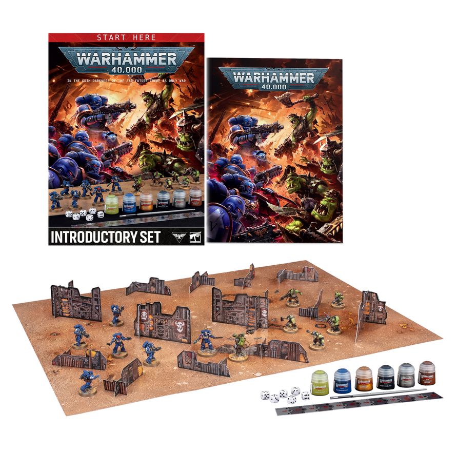 Start setet för Warhammer 40k ger dig allt du behöver för att testa spela och komma igång med hobbyn, ett utmärkt present tips - Draklunden