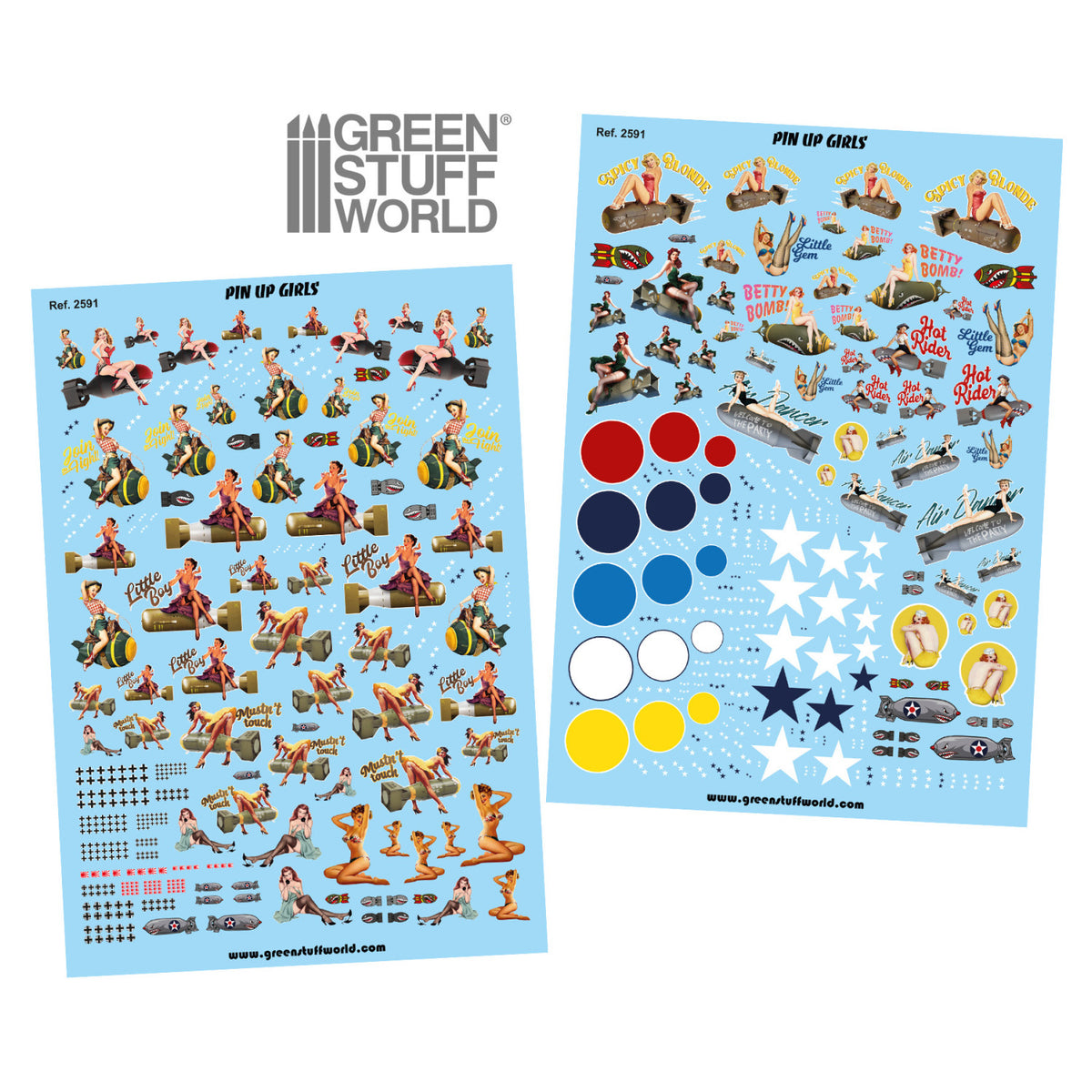 Waterslide Decals – Pin Ups