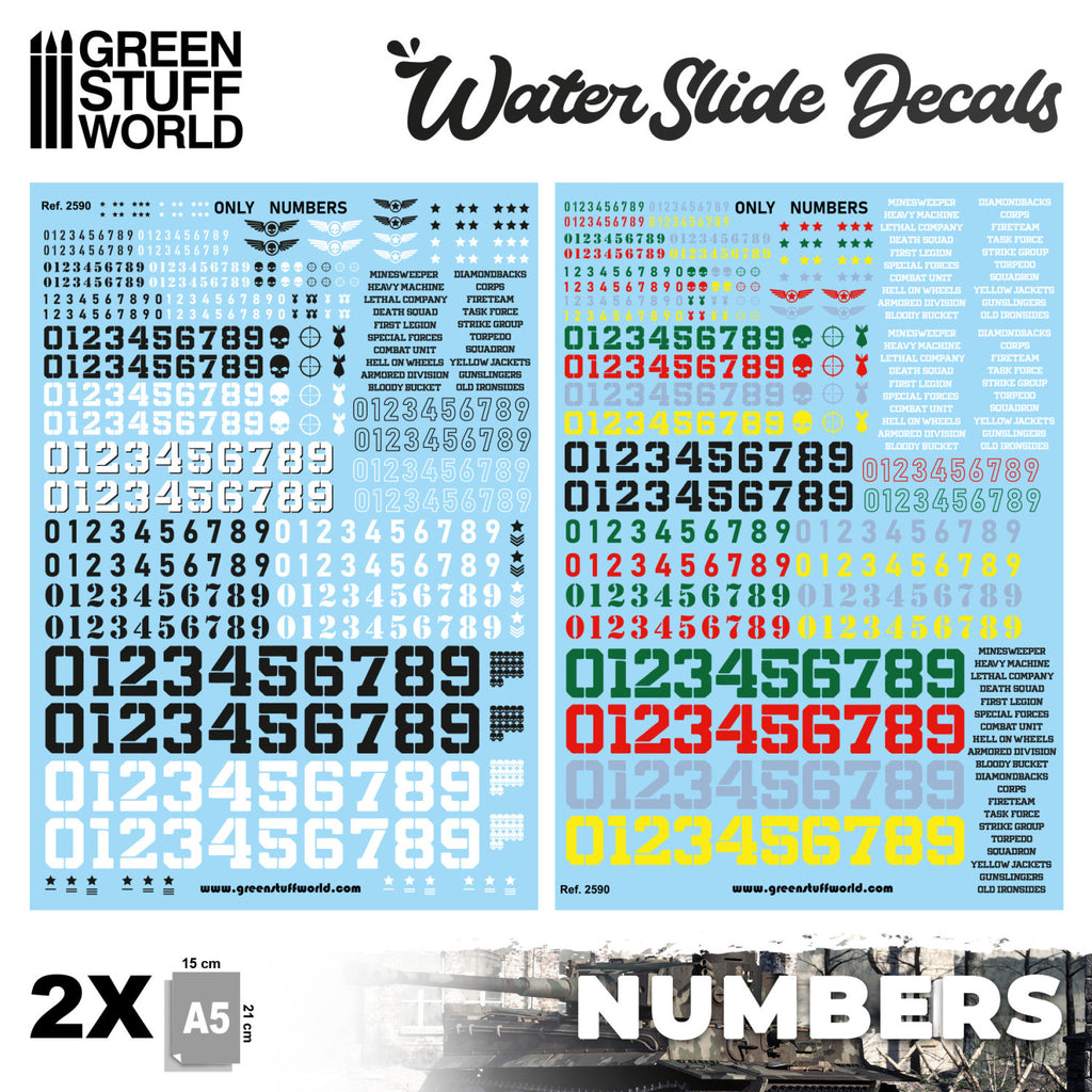 Waterslide Decals – Only Numbers