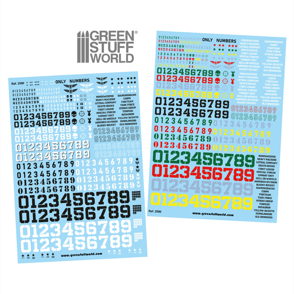 Waterslide Decals – Only Numbers