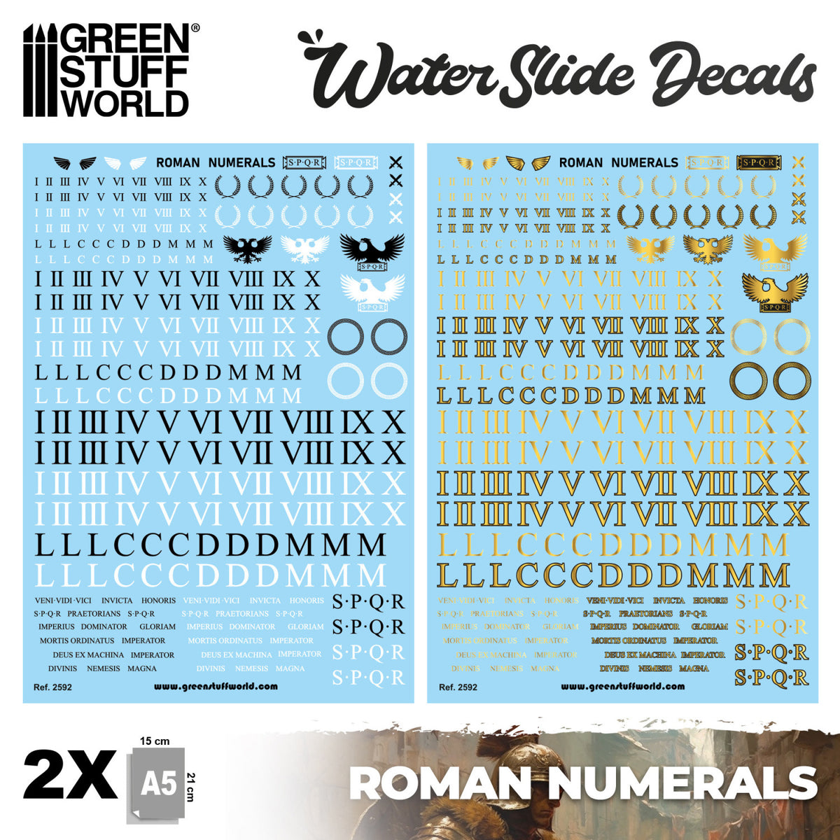 Waterslide Decals – Roman Numerals