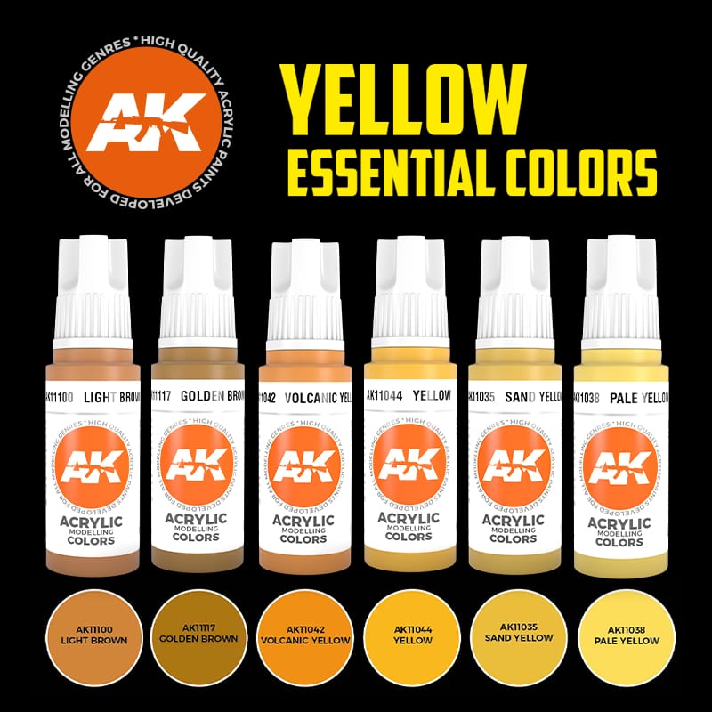 Yellow Uniform Colors Set 3rd Gen Acrylics